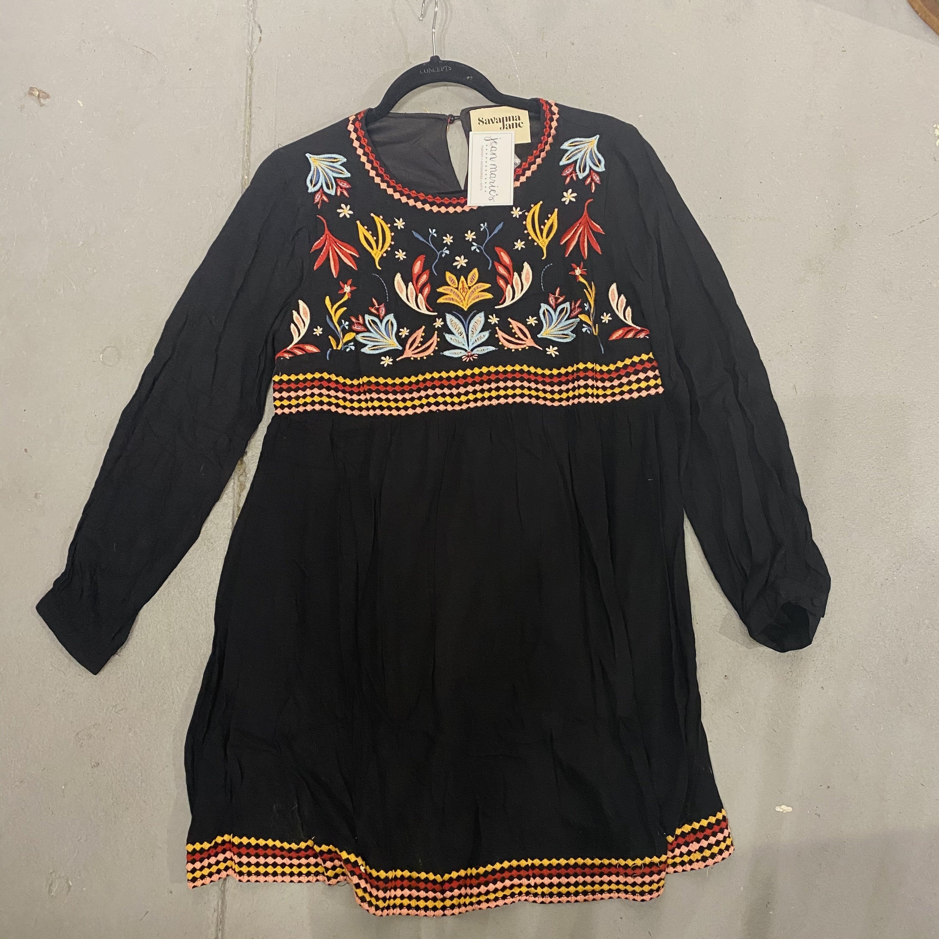 Black Embroidered Dress