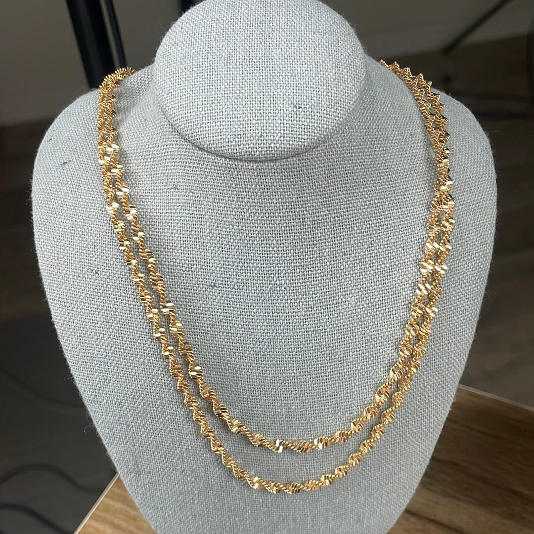 All Twisted Gold Necklace