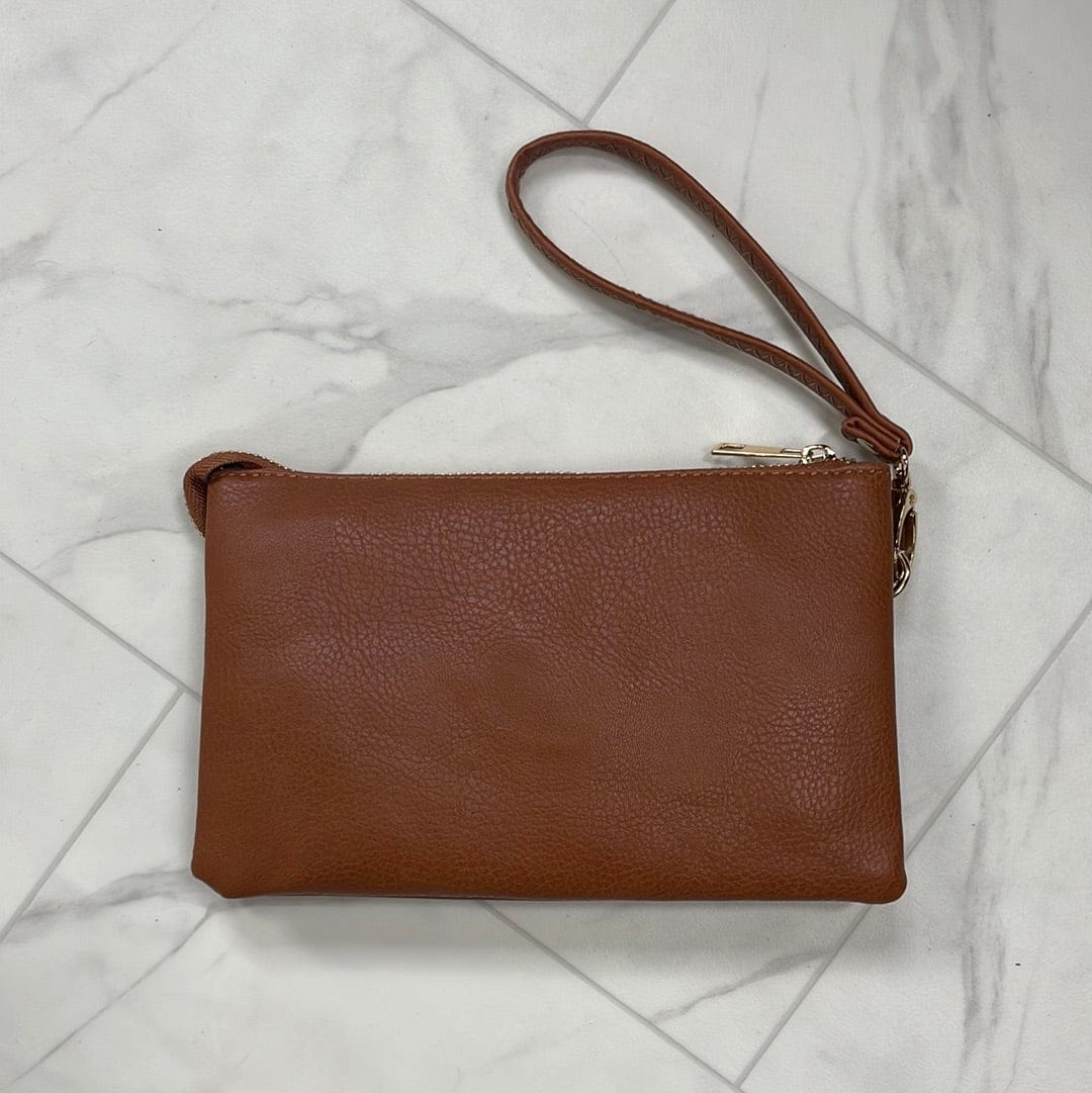Camel Crossbody Clutch