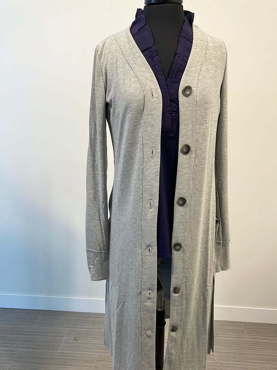 Seaside Grey Long Cardigan